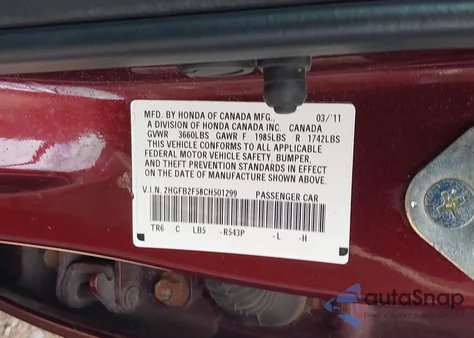 2012 Honda Civic Lx z USA, uszkodzony, nr VIN 2HGFB2F58CH501299